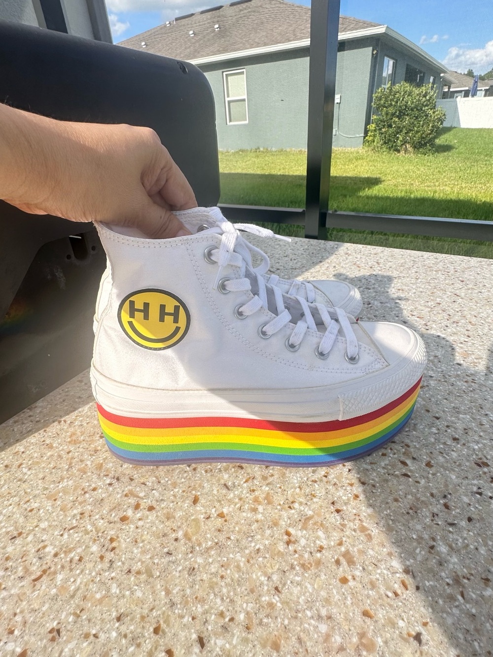 Converse Pride Chuck Taylor All Star Lift Platform sneakers size 7.5 - Picture 9 of 10